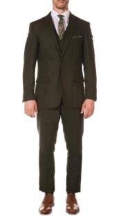  Old Fashioned School Style Suit 1800s Vintage Hunter Green