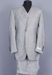  Classic Fit - Pleated Pants - Double Breasted Suits Vest - Peak