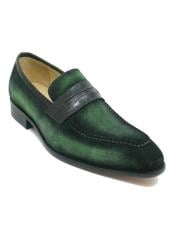 hunter green loafers