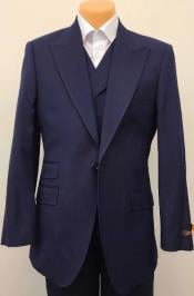 Statement 100% Wool Suit 1 Button Suits Peak