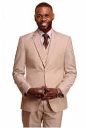  100% Irish Linen Suits - Mens Vested Three Pieces Summer Suit -