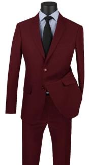 Big and Tall Suits - Burgundy Suit For Big Men - Large Men Sizes