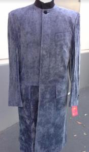  Gray Mandarin Suit - Maxi Length Fashion Zoot Suit