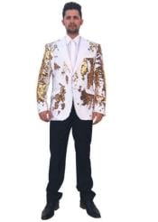  Mens Mardi Gras Out Fit - Gold ~ White Mardi Gras Costumes