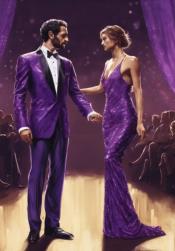  Sequin Suit - Shiny Suit - Purple Suit - Metallic Fabric -