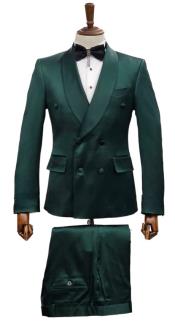  Double Breasted Suit - Mens Summer Green Suit Perfect for Formal Event