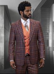  Statement Confidence Designer Suit - Copper - Orange - Super 150s Wool