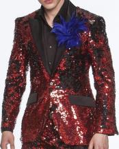  Sequin Tuxedo - Mens Shiny Suit - Stage Flashy Metallic Color Suit