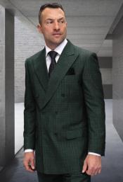  Breasted Wool Suit Grey