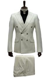  Ivory Wedding Suit - Cream Tuxedo Suit - Ivory Dinner Jacket Plus Pants