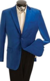  Mens Fashion 2 Button Velvet Jacket Royal Blue Mens blazer Jacket