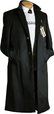 mens black cashmere wool trench coat overcoat